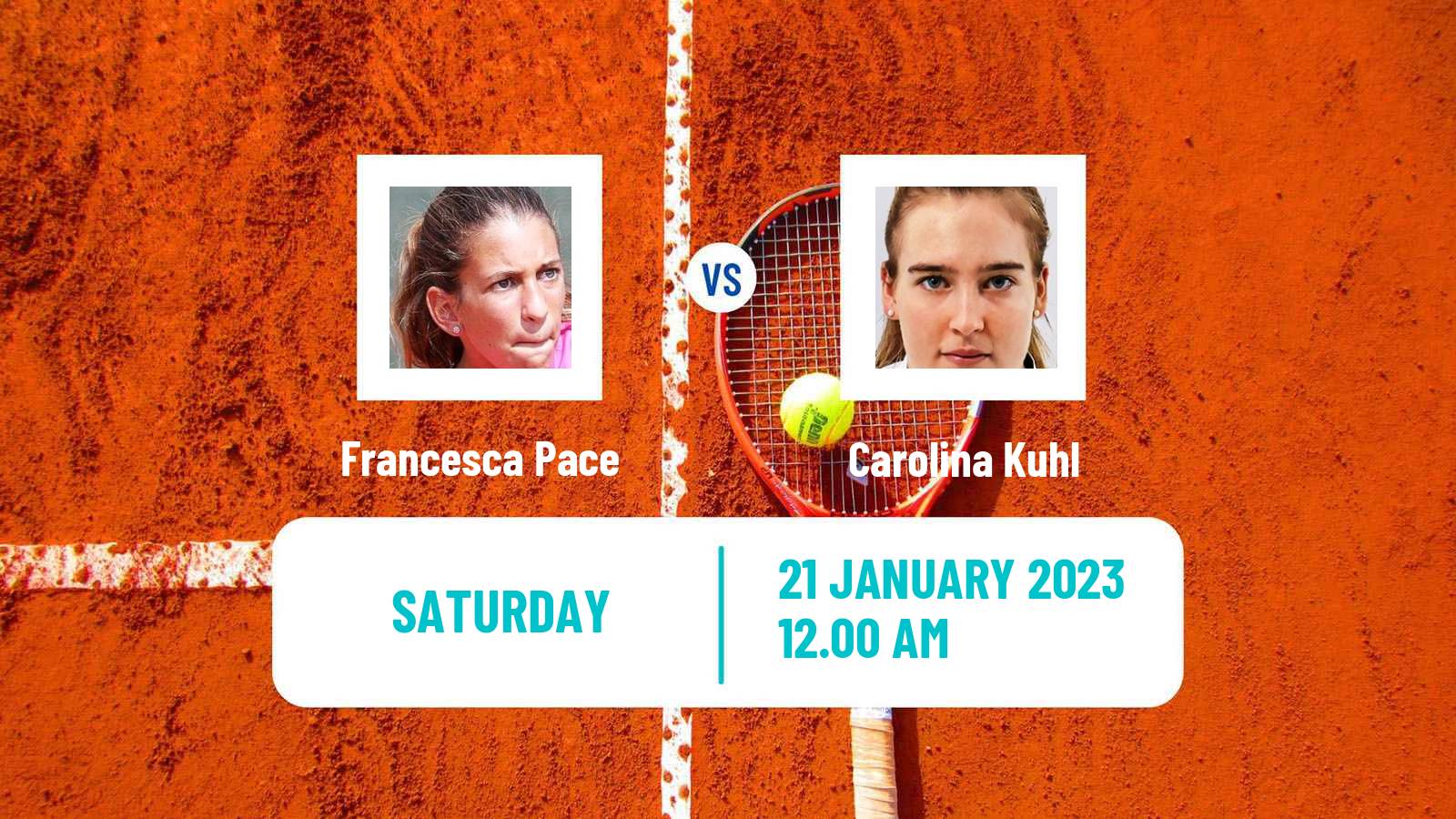 Tennis Girls Singles Australian Open Francesca Pace - Carolina Kuhl