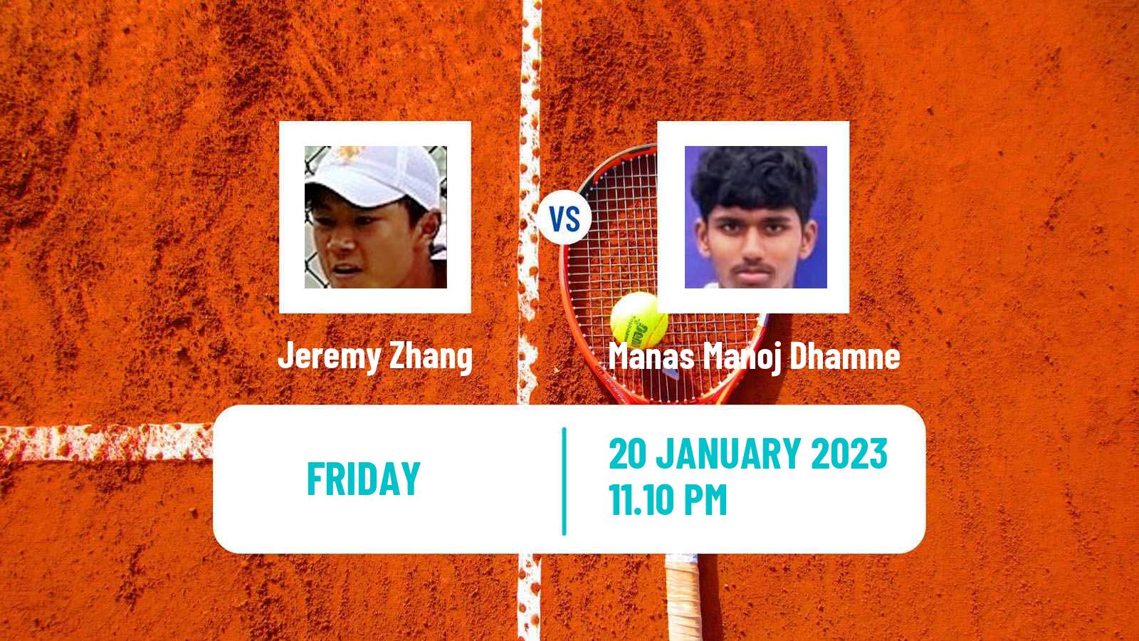 Tennis Boys Singles Australian Open Jeremy Zhang - Manas Manoj Dhamne