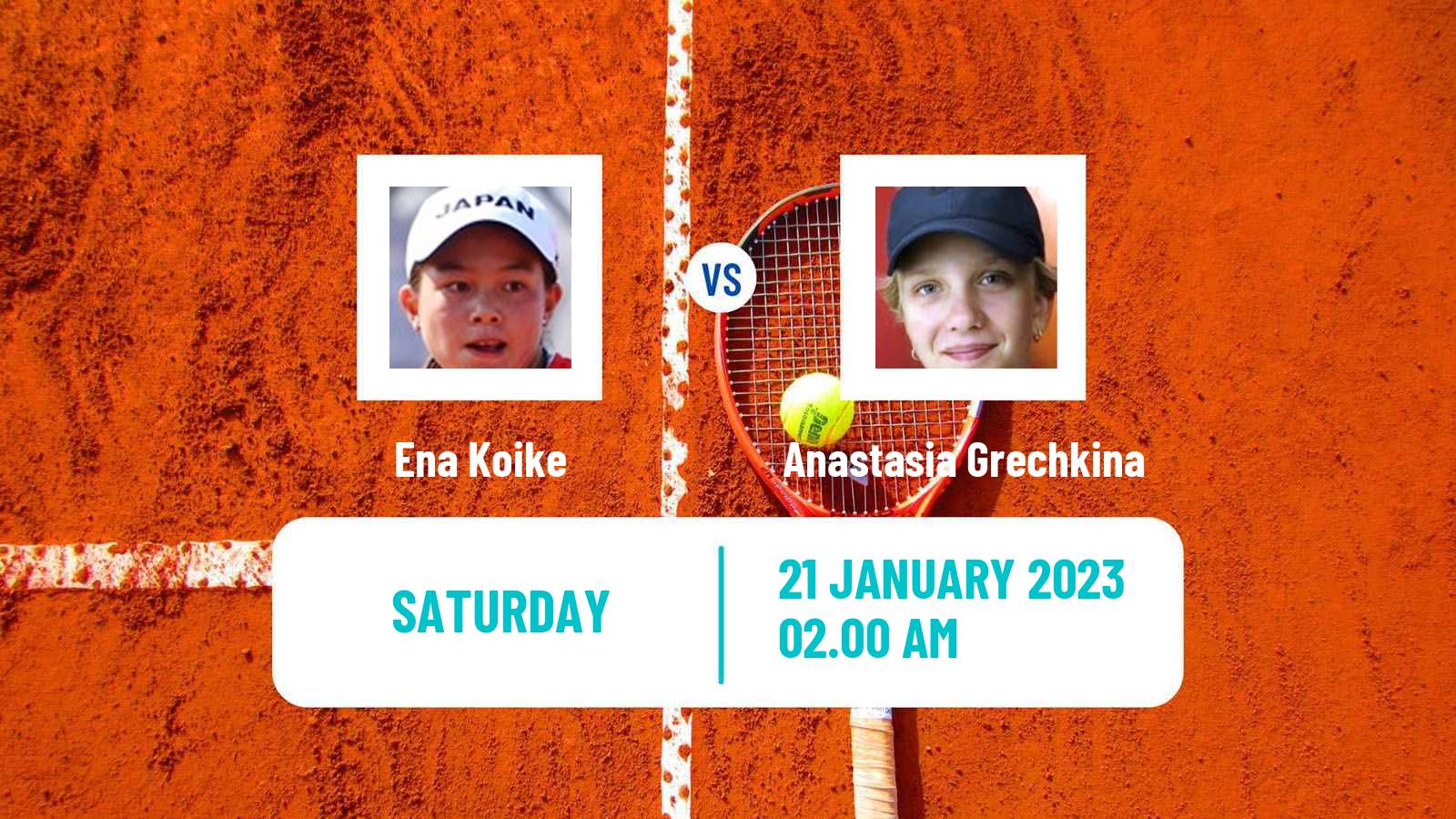 Tennis Girls Singles Australian Open Ena Koike - Anastasia Grechkina