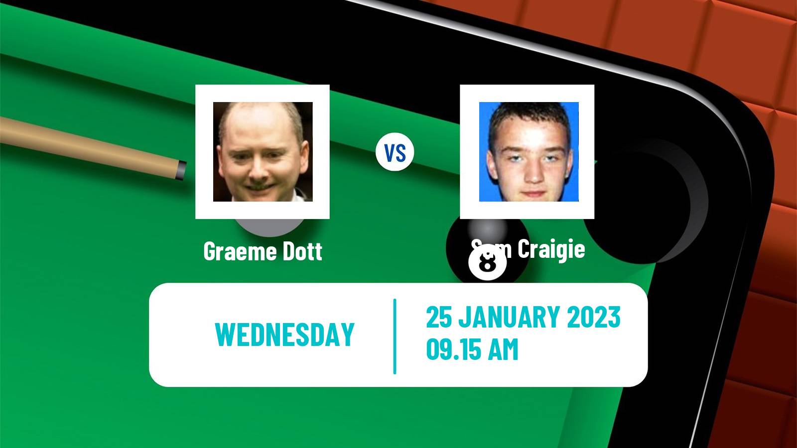 Snooker Snooker Graeme Dott - Sam Craigie