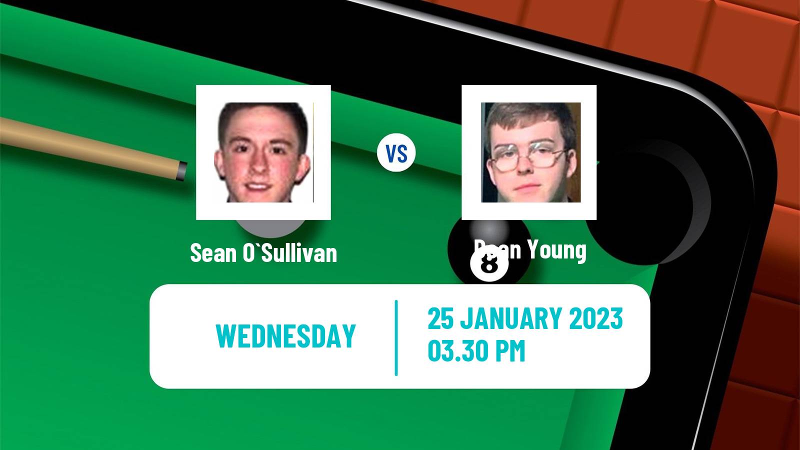 Snooker Snooker Sean O`Sullivan - Dean Young