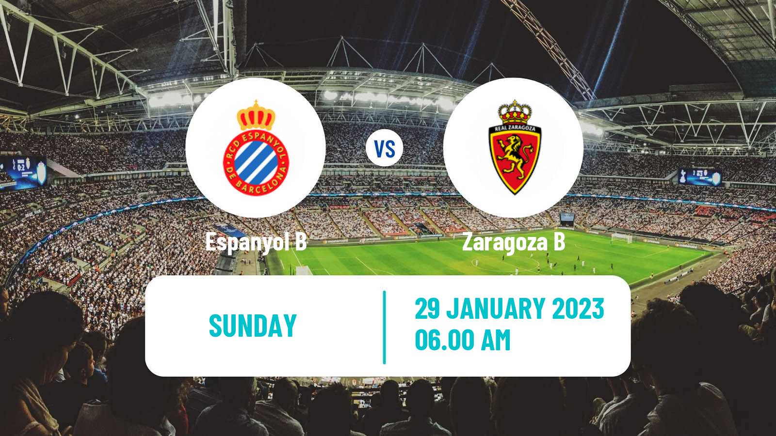 Soccer Spanish Segunda RFEF - Group 3 Espanyol B - Zaragoza B
