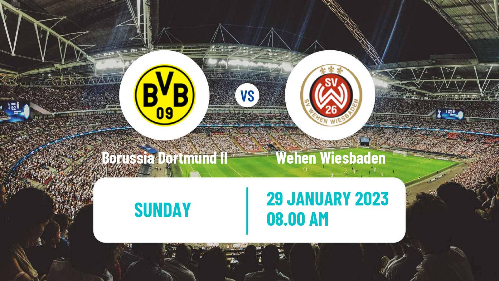 Soccer German 3 Bundesliga Borussia Dortmund II - Wehen Wiesbaden