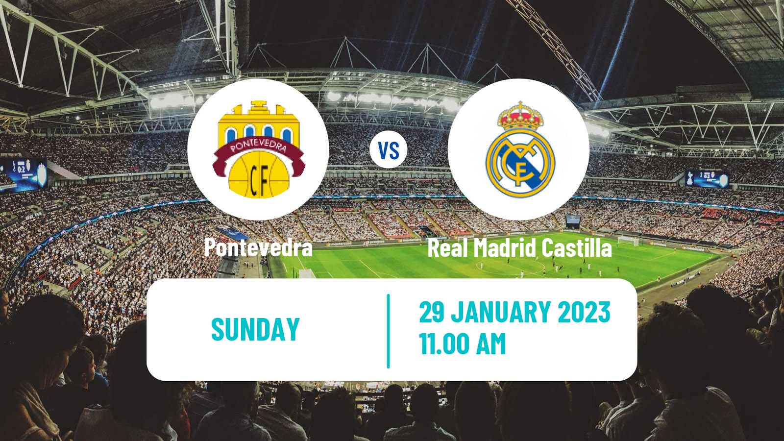 Soccer Spanish Primera RFEF Group 1 Pontevedra - Real Madrid Castilla