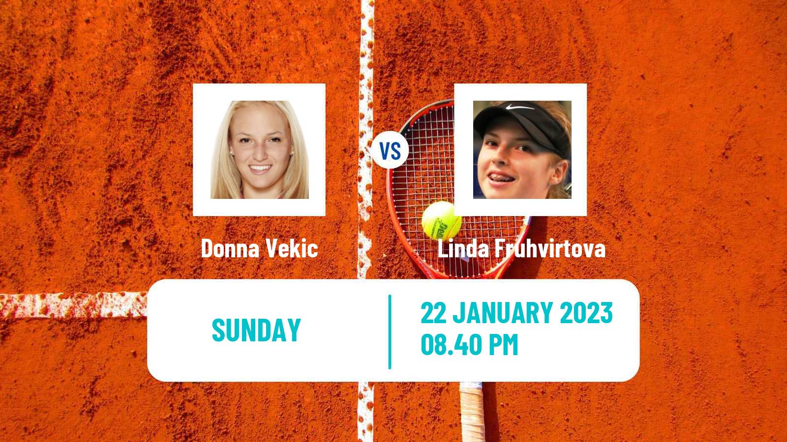 Tennis WTA Australian Open Donna Vekic - Linda Fruhvirtova