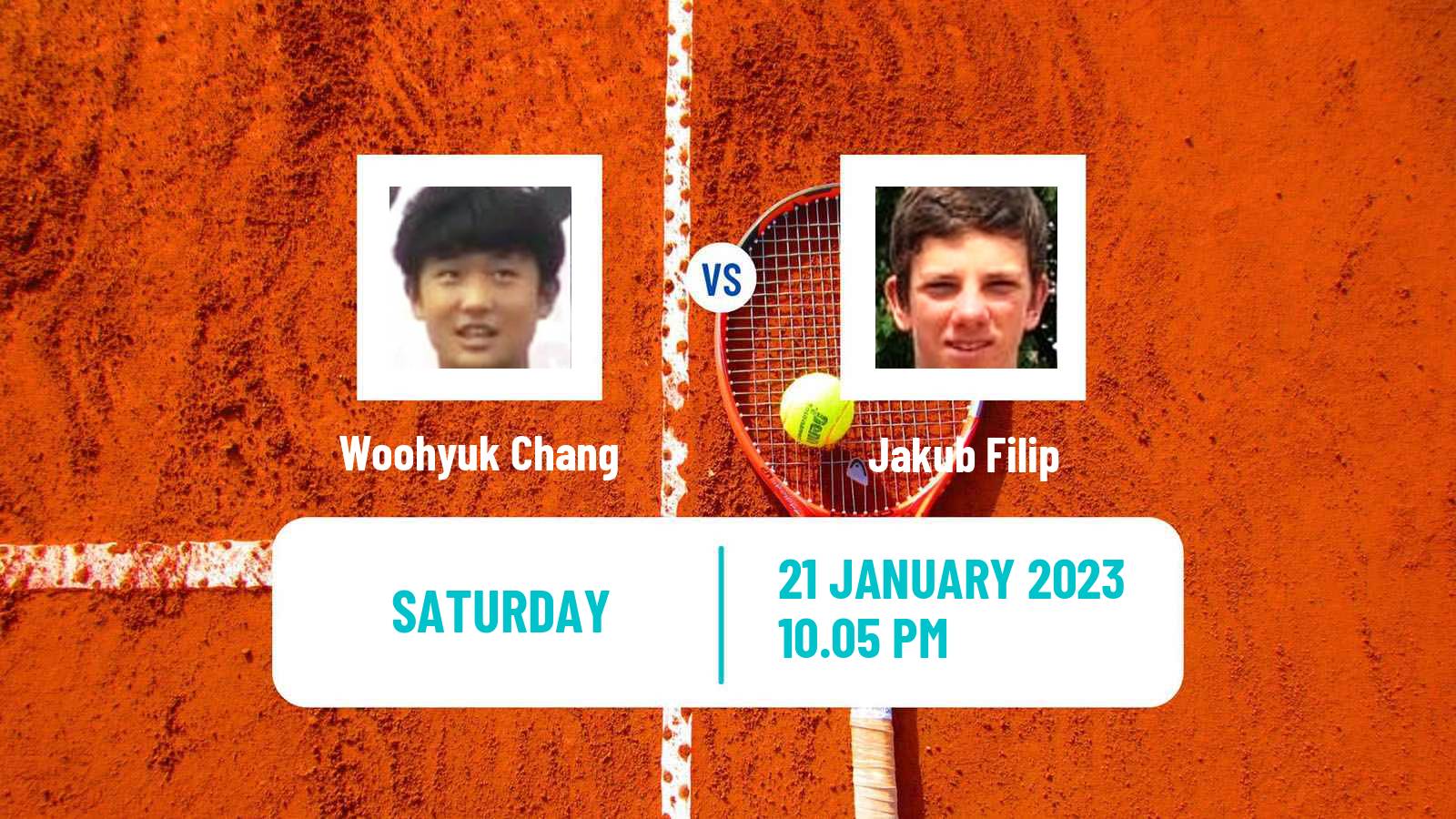 Tennis Boys Singles Australian Open Woohyuk Chang - Jakub Filip