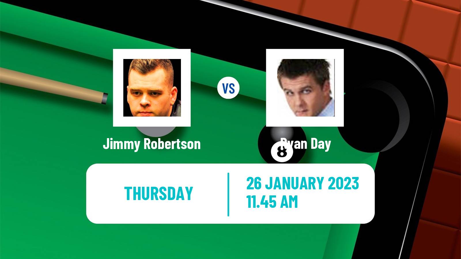 Snooker Snooker Jimmy Robertson - Ryan Day