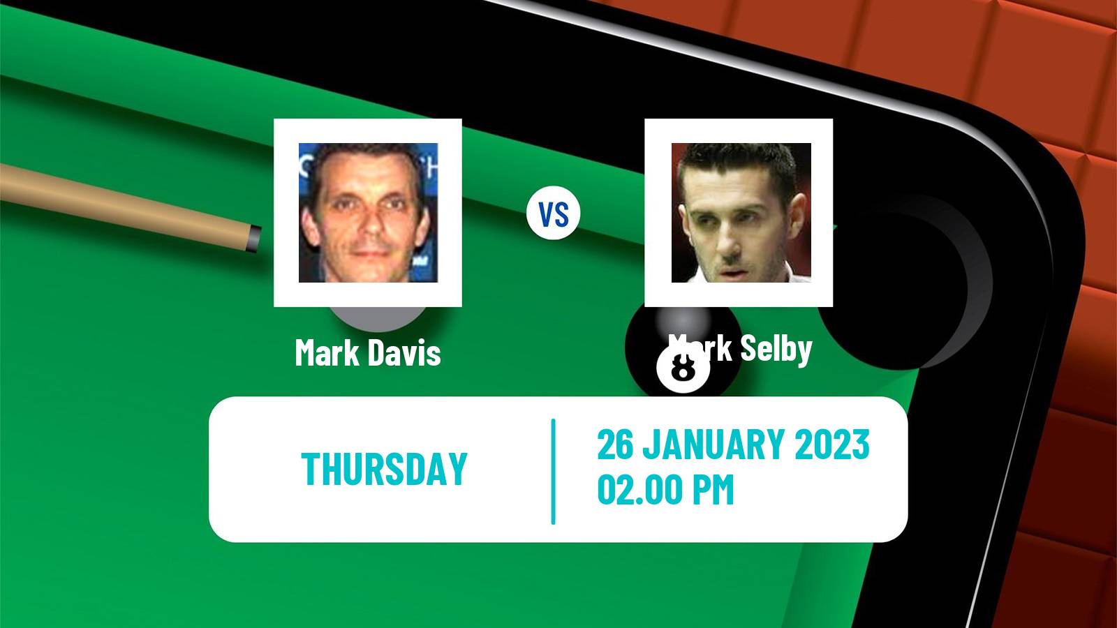 Snooker Snooker Mark Davis - Mark Selby