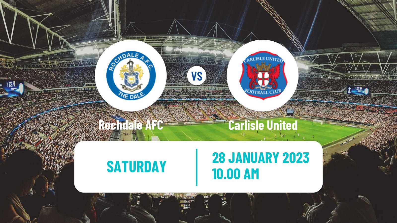 Soccer English League Two Rochdale - Carlisle United