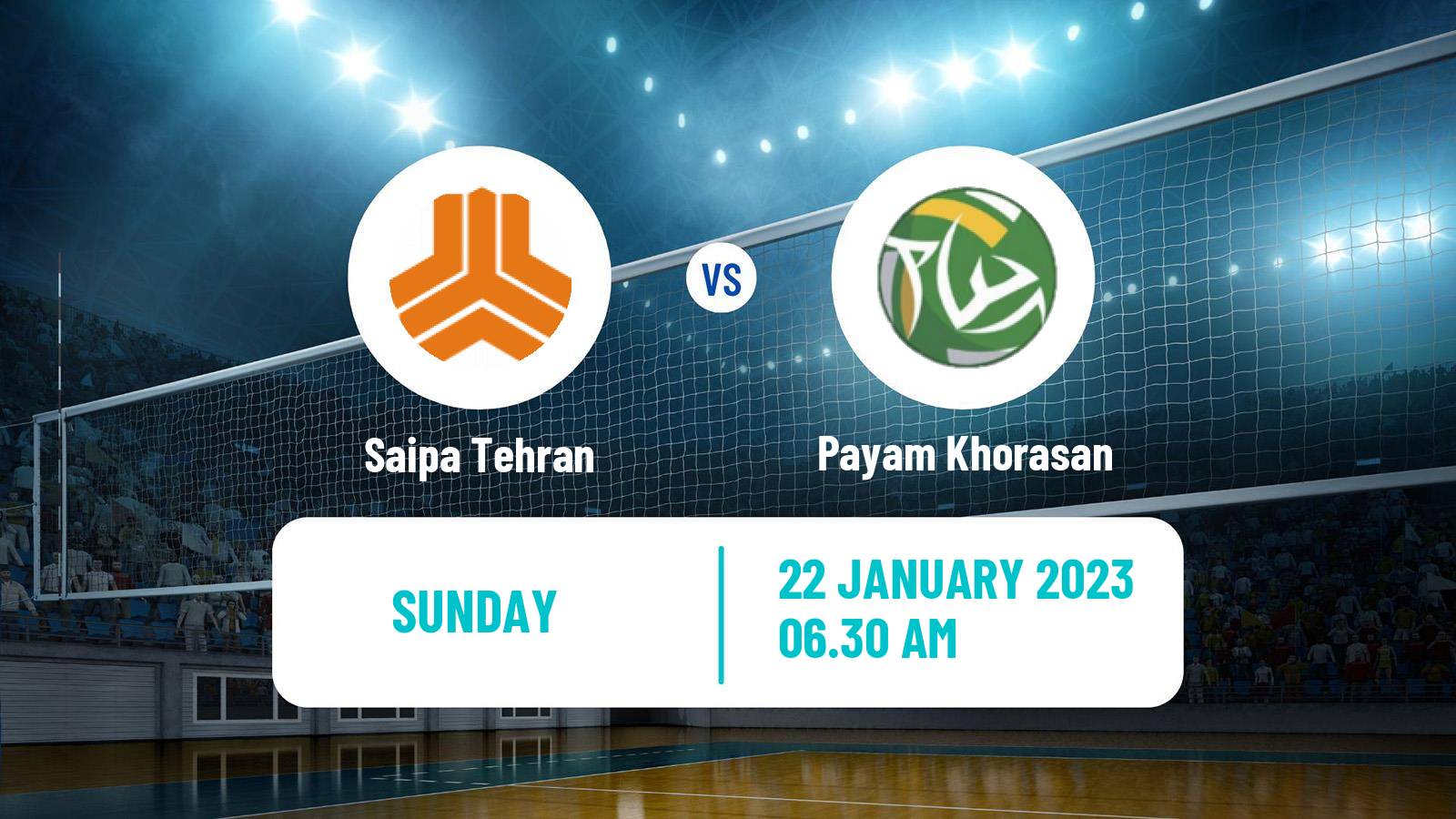 Volleyball Iran Super League Volleyball Saipa Tehran - Payam Khorasan