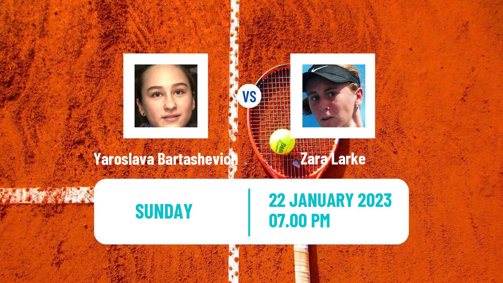 Tennis Girls Singles Australian Open Yaroslava Bartashevich - Zara Larke