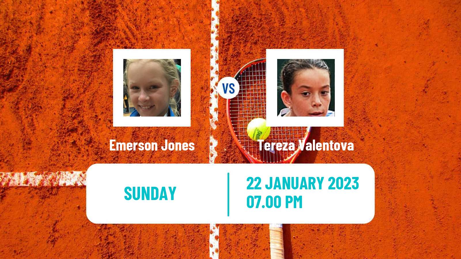 Tennis Girls Singles Australian Open Emerson Jones - Tereza Valentova