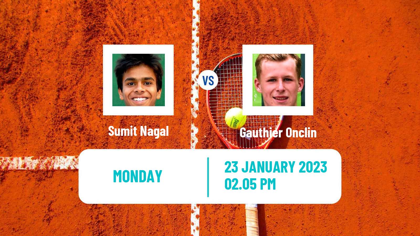Tennis ATP Challenger Sumit Nagal - Gauthier Onclin