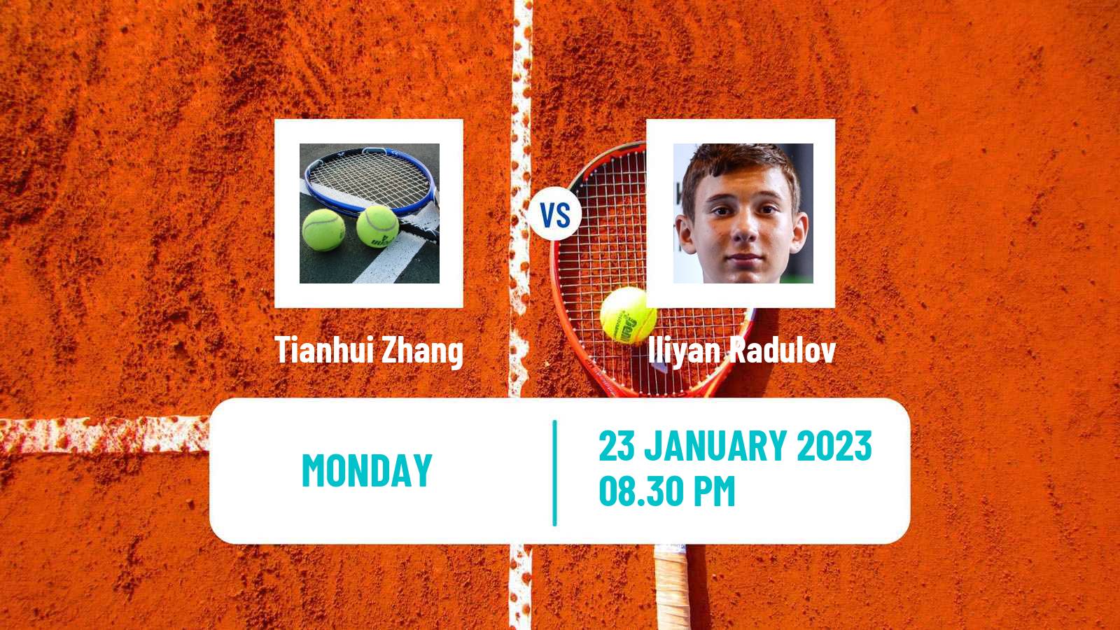 Tennis Boys Singles Australian Open Tianhui Zhang - Iliyan Radulov