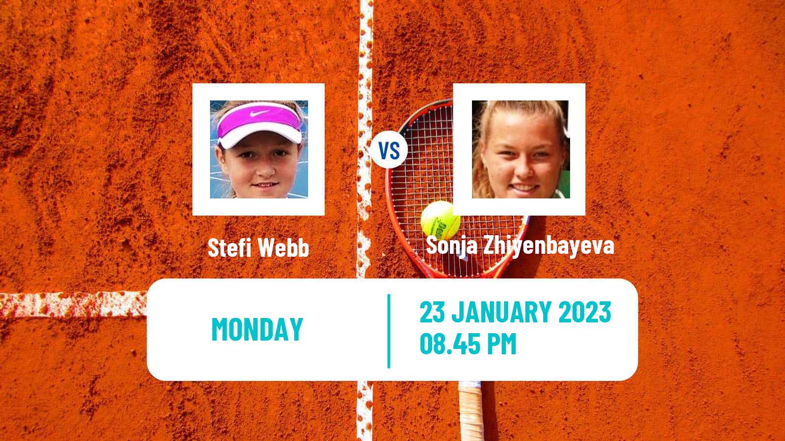 Tennis Girls Singles Australian Open Stefi Webb - Sonja Zhiyenbayeva