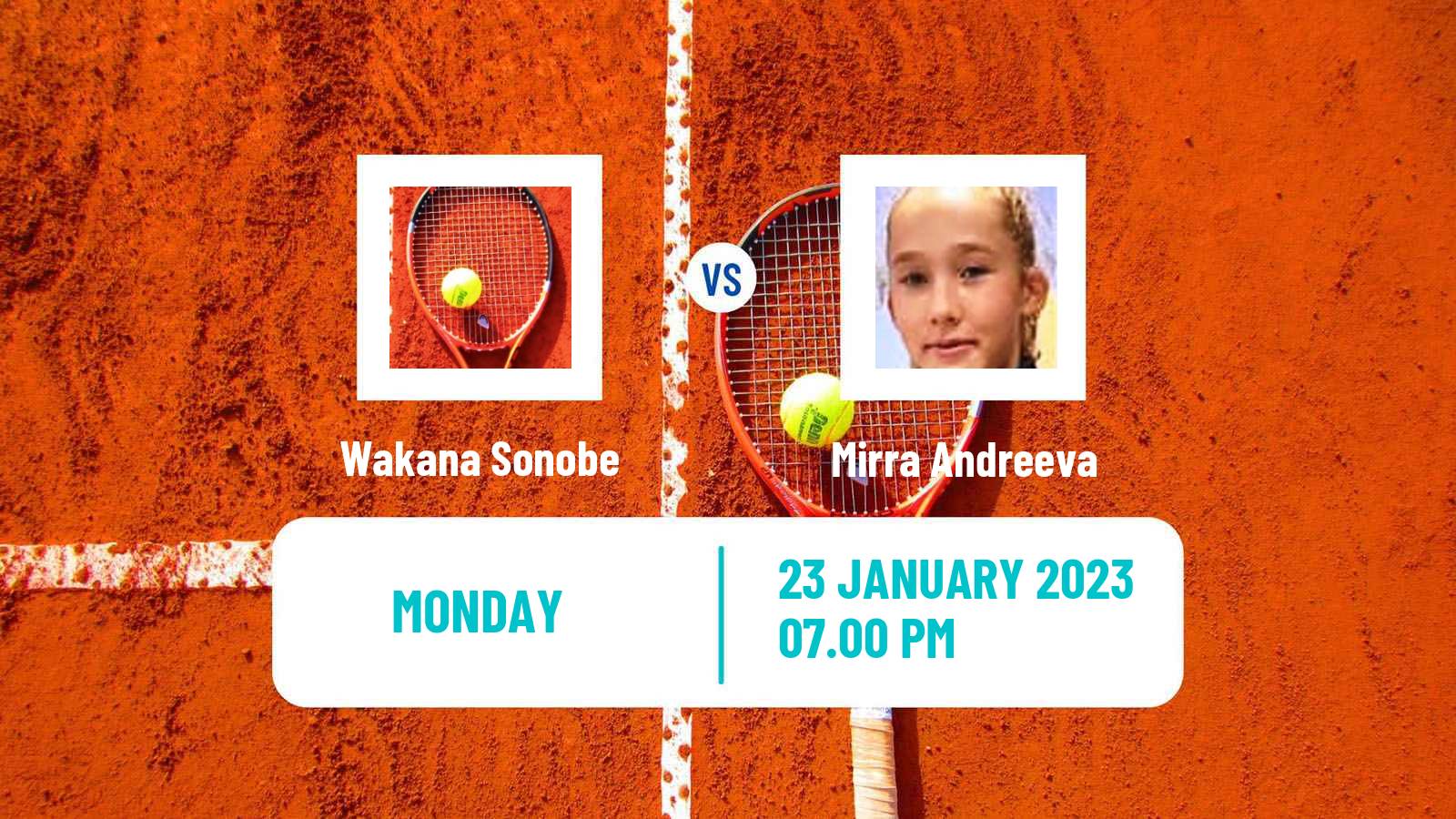 Tennis Girls Singles Australian Open Wakana Sonobe - Mirra Andreeva