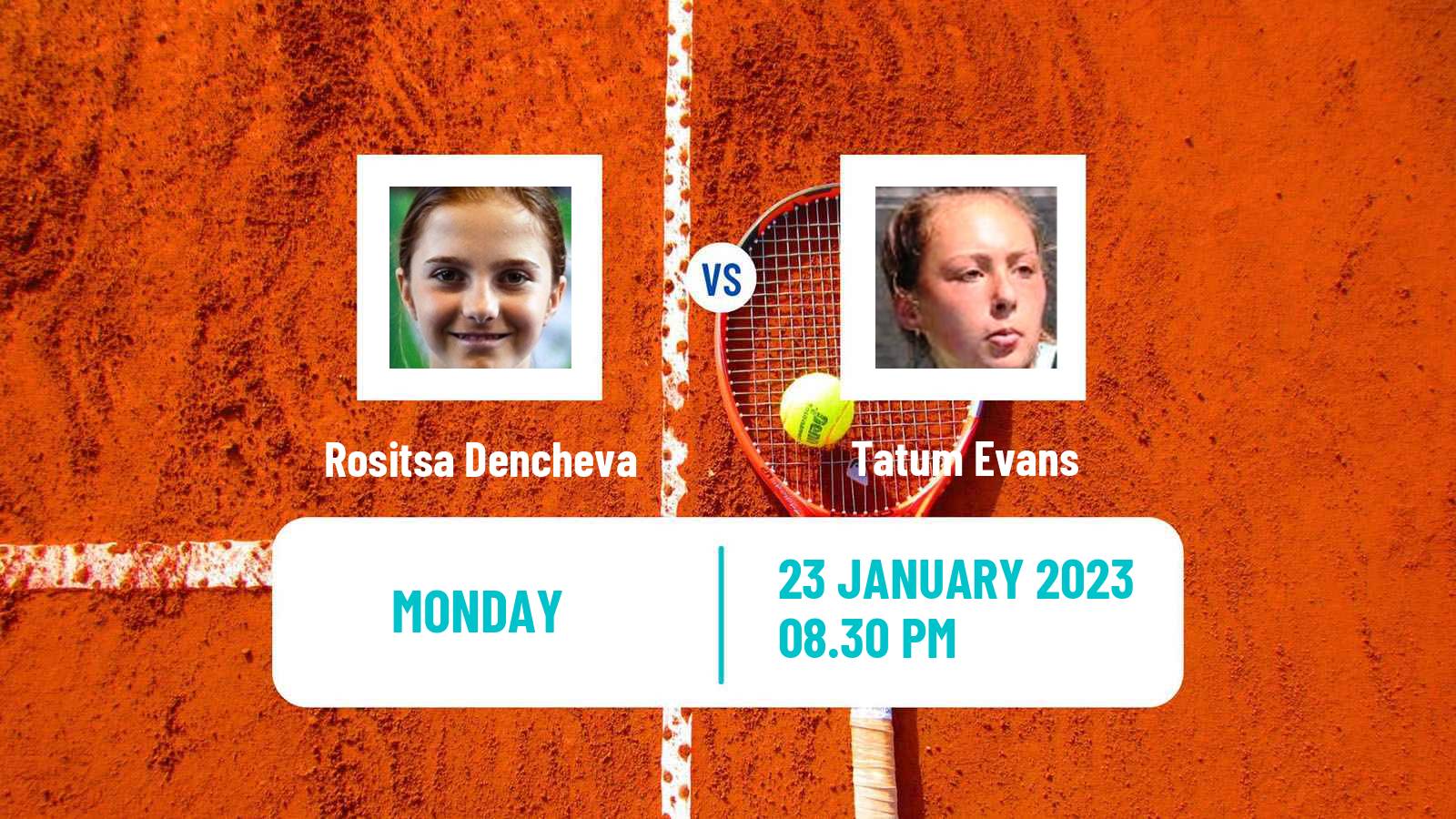 Tennis Girls Singles Australian Open Rositsa Dencheva - Tatum Evans