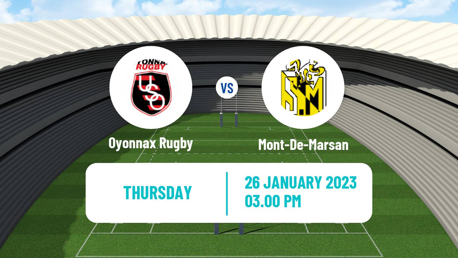 Rugby union French Pro D2 Oyonnax Rugby - Mont-De-Marsan