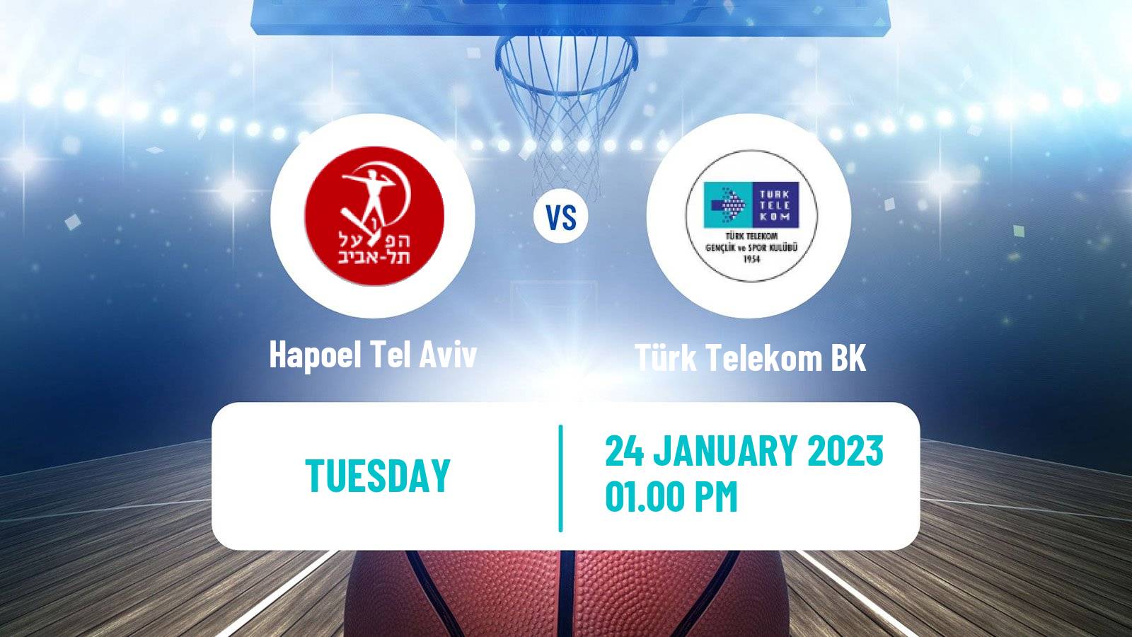 Basketball Eurocup Hapoel Tel Aviv - Türk Telekom BK