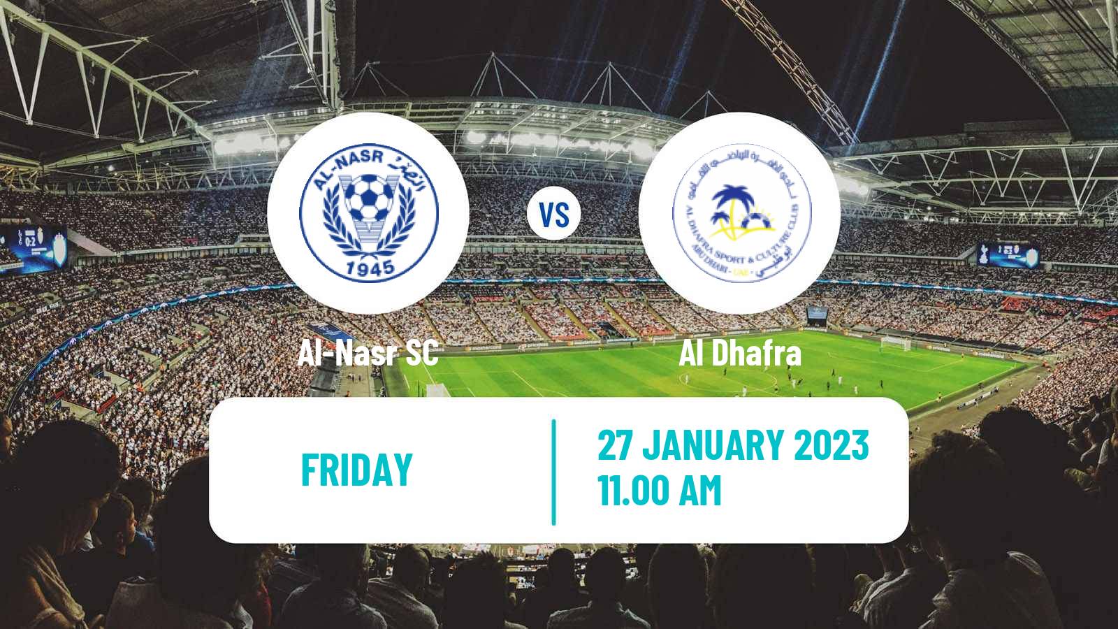 Soccer UAE Football League Al-Nasr - Al Dhafra