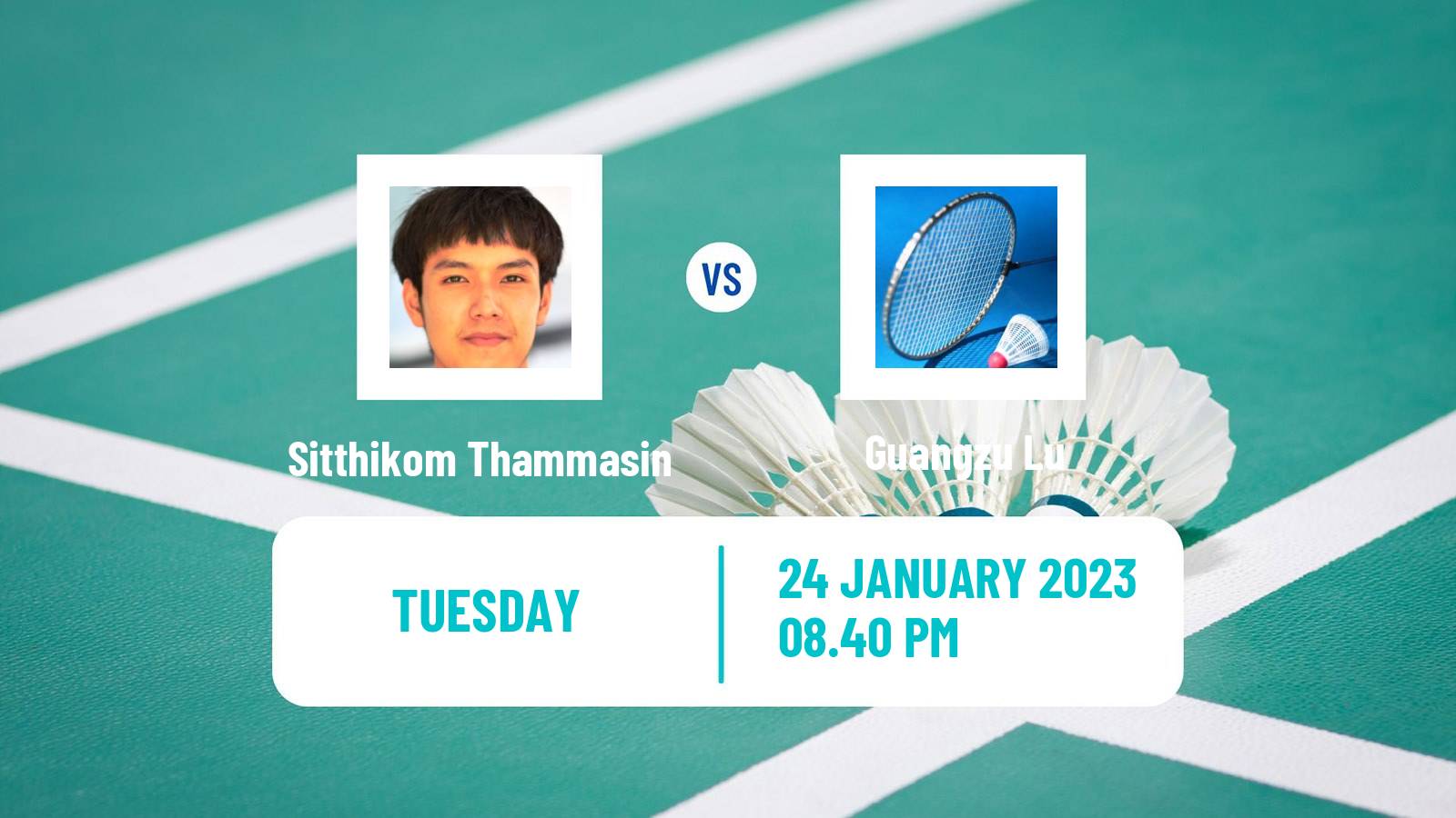 Badminton Badminton Sitthikom Thammasin - Guangzu Lu