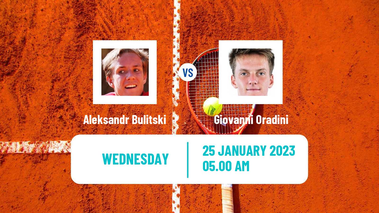 Tennis ITF Tournaments Aleksandr Bulitski - Giovanni Oradini