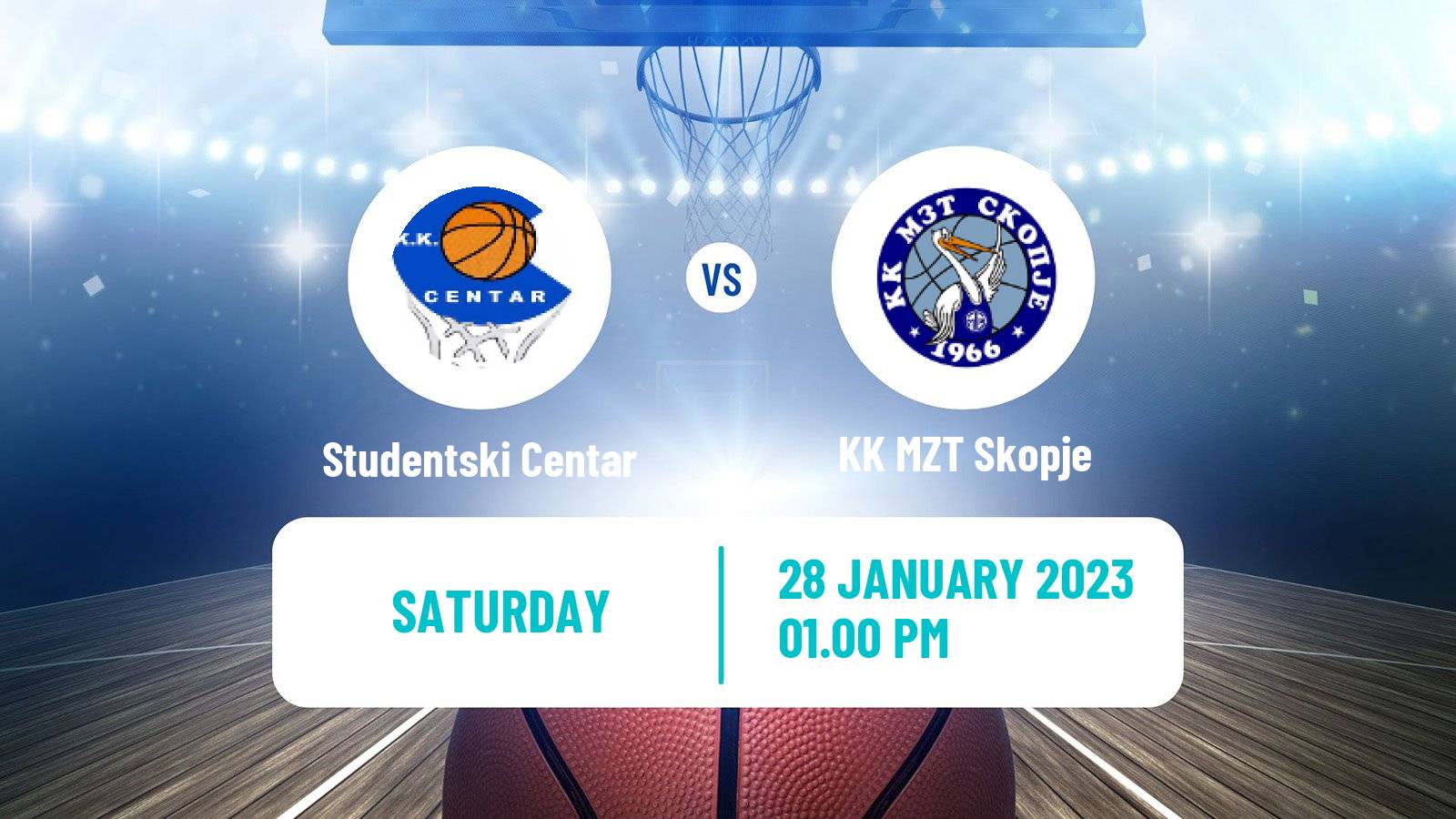 Basketball Adriatic League Studentski Centar - KK MZT Skopje