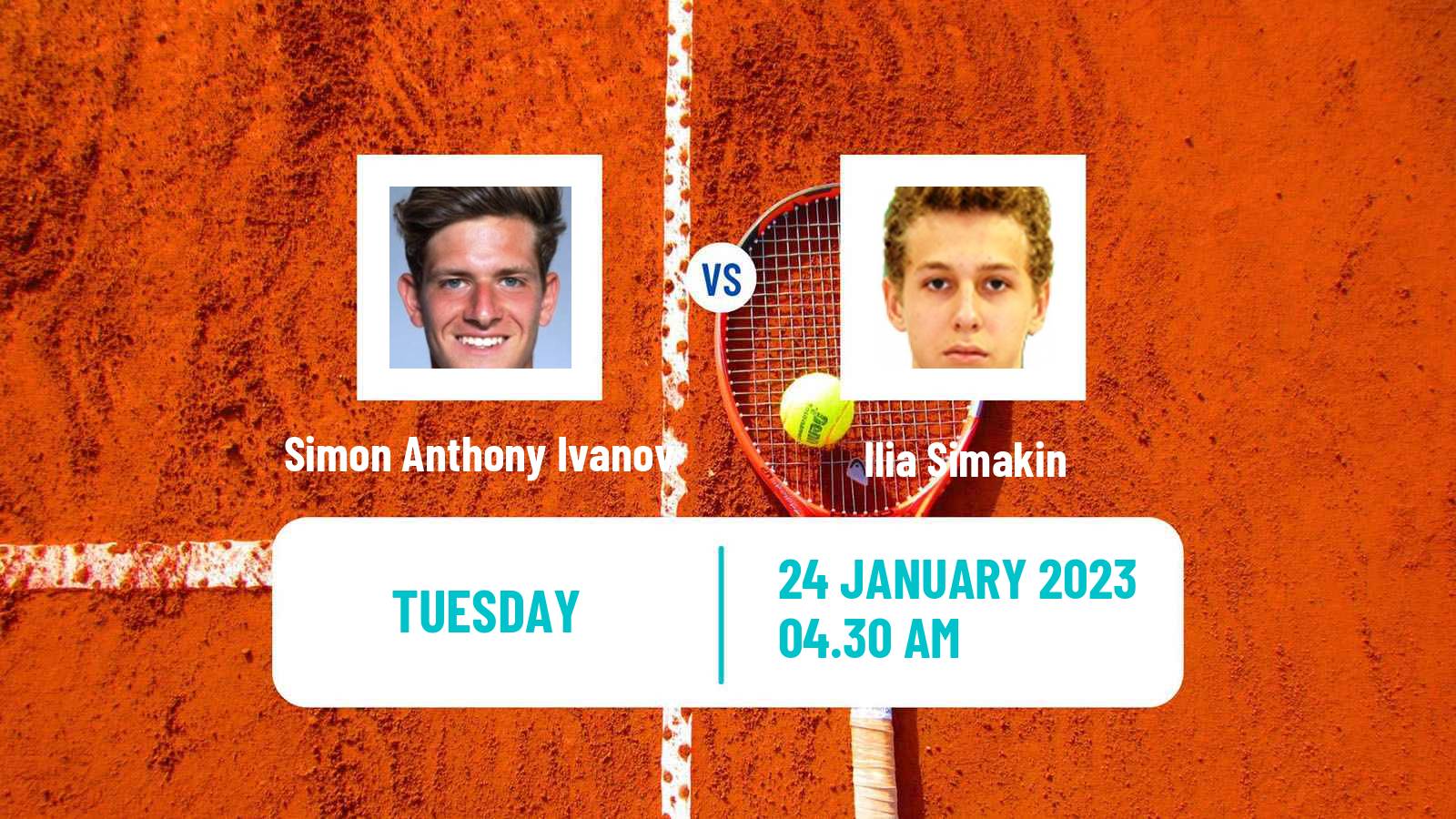 Tennis ITF Tournaments Simon Anthony Ivanov - Ilia Simakin
