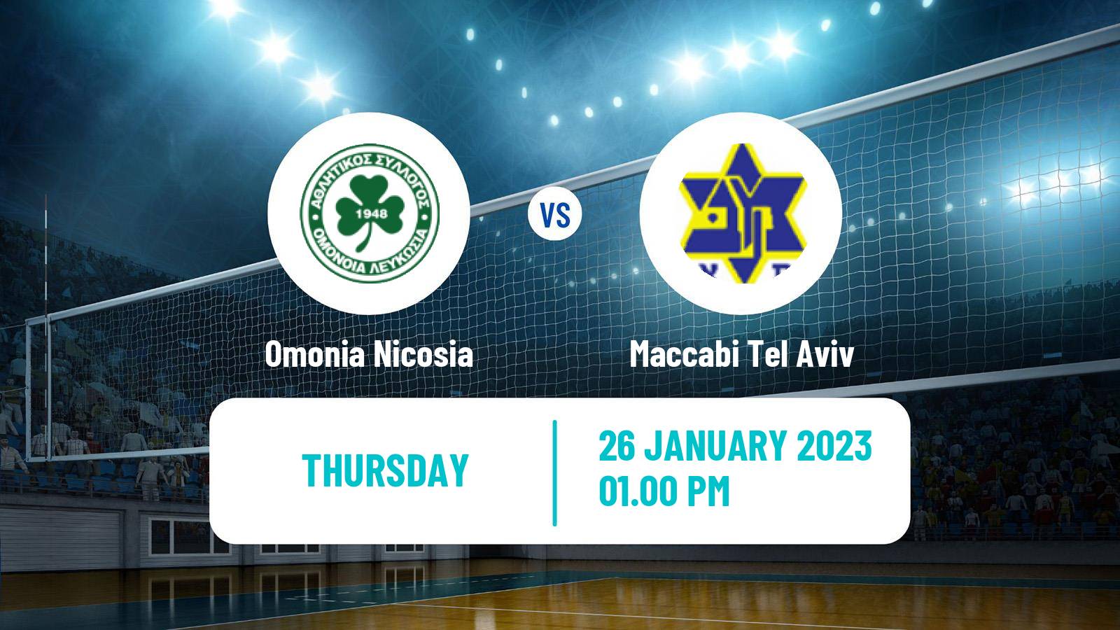 Volleyball CEV Challenge Cup Omonia Nicosia - Maccabi Tel Aviv