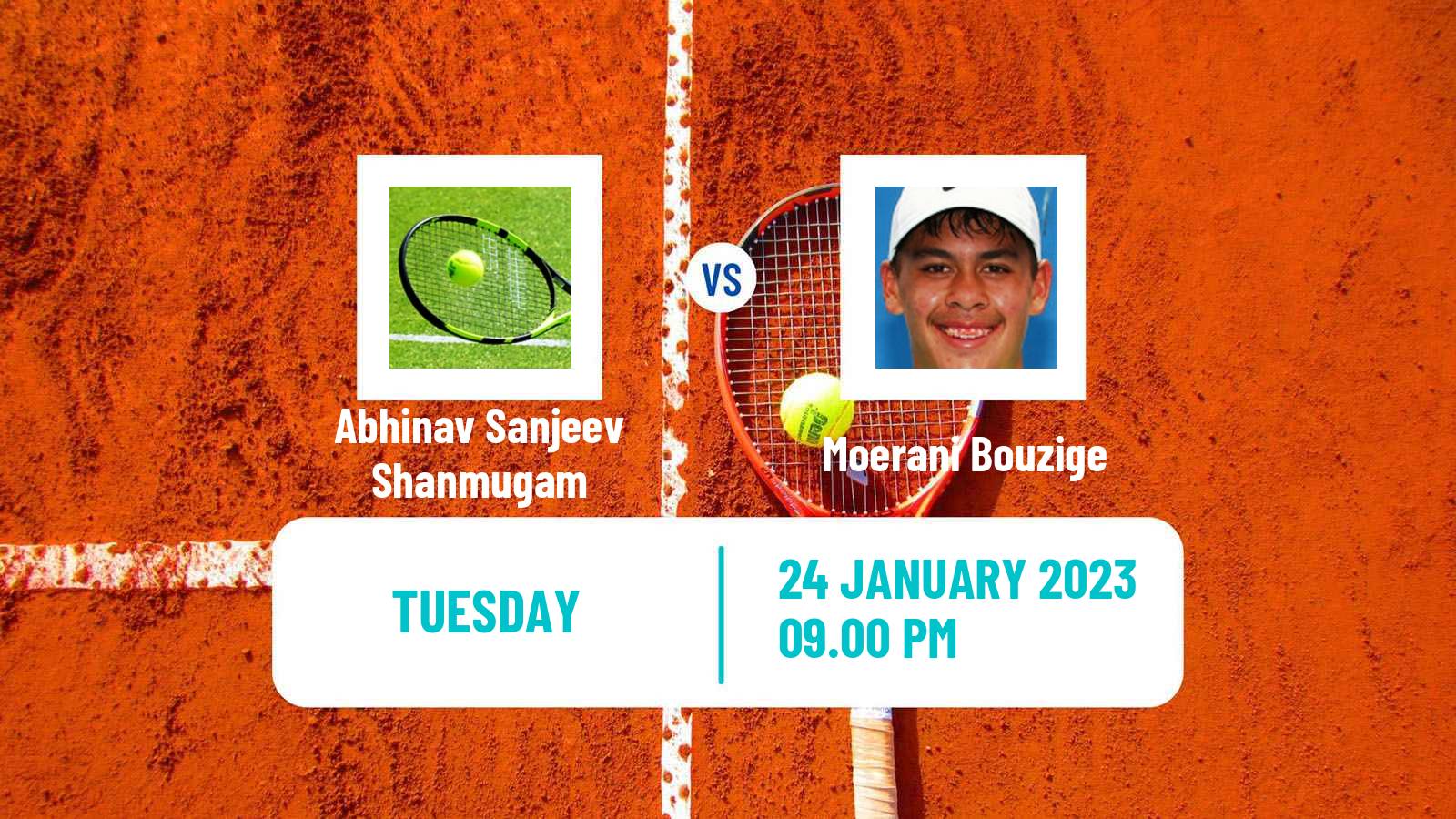 Tennis ITF Tournaments Abhinav Sanjeev Shanmugam - Moerani Bouzige