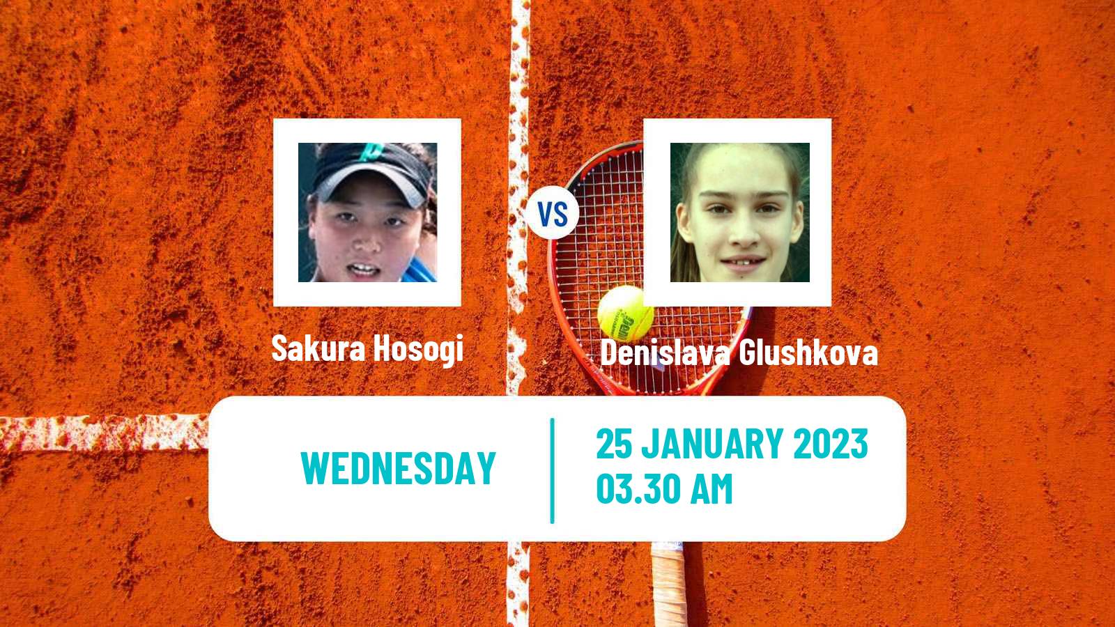 Tennis ITF Tournaments Sakura Hosogi - Denislava Glushkova