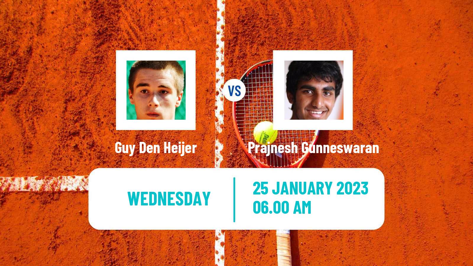 Tennis ITF Tournaments Guy Den Heijer - Prajnesh Gunneswaran