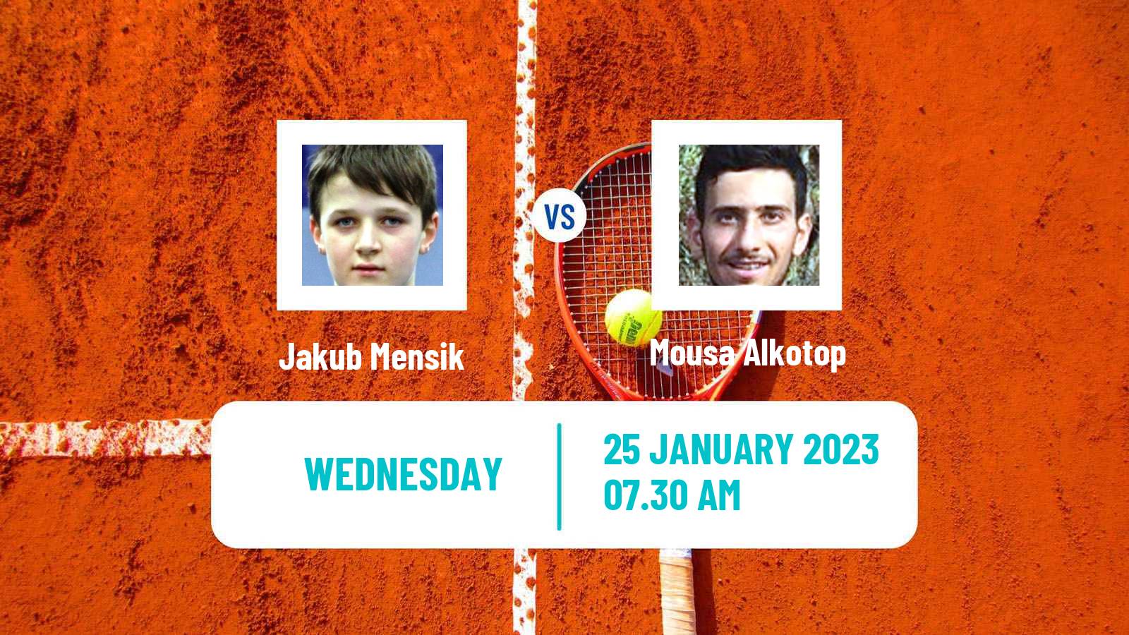 Tennis ITF Tournaments Jakub Mensik - Mousa Alkotop