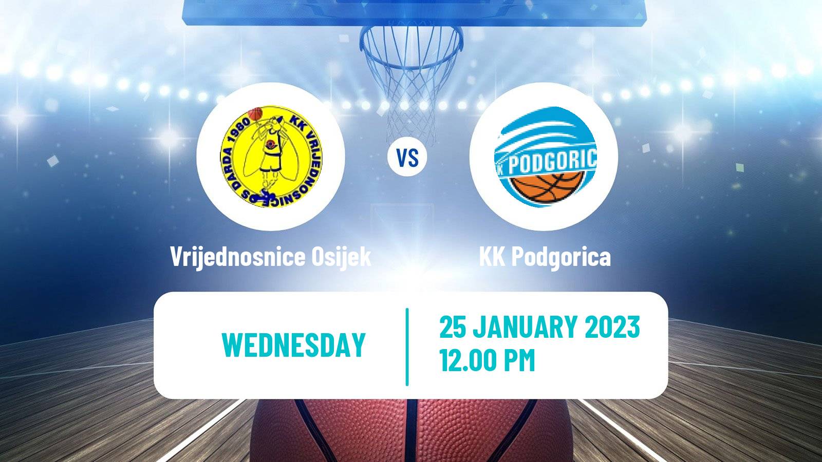 Basketball Adriatic League 2 Vrijednosnice Osijek - Podgorica