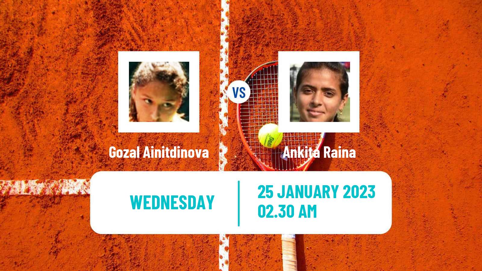 Tennis ITF Tournaments Gozal Ainitdinova - Ankita Raina