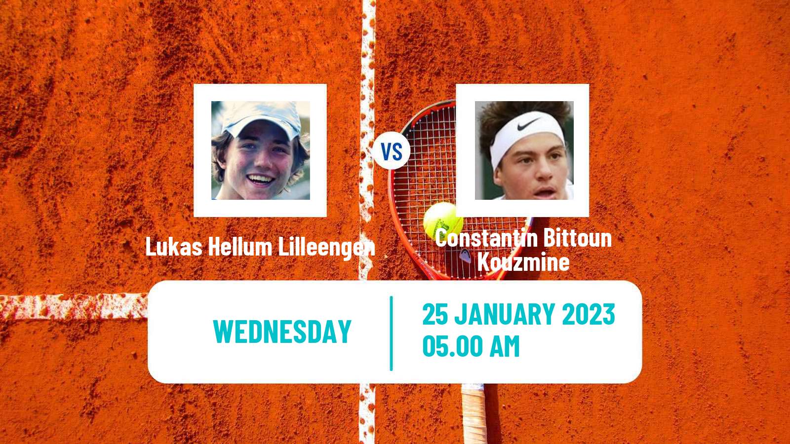 Tennis ITF Tournaments Lukas Hellum Lilleengen - Constantin Bittoun Kouzmine