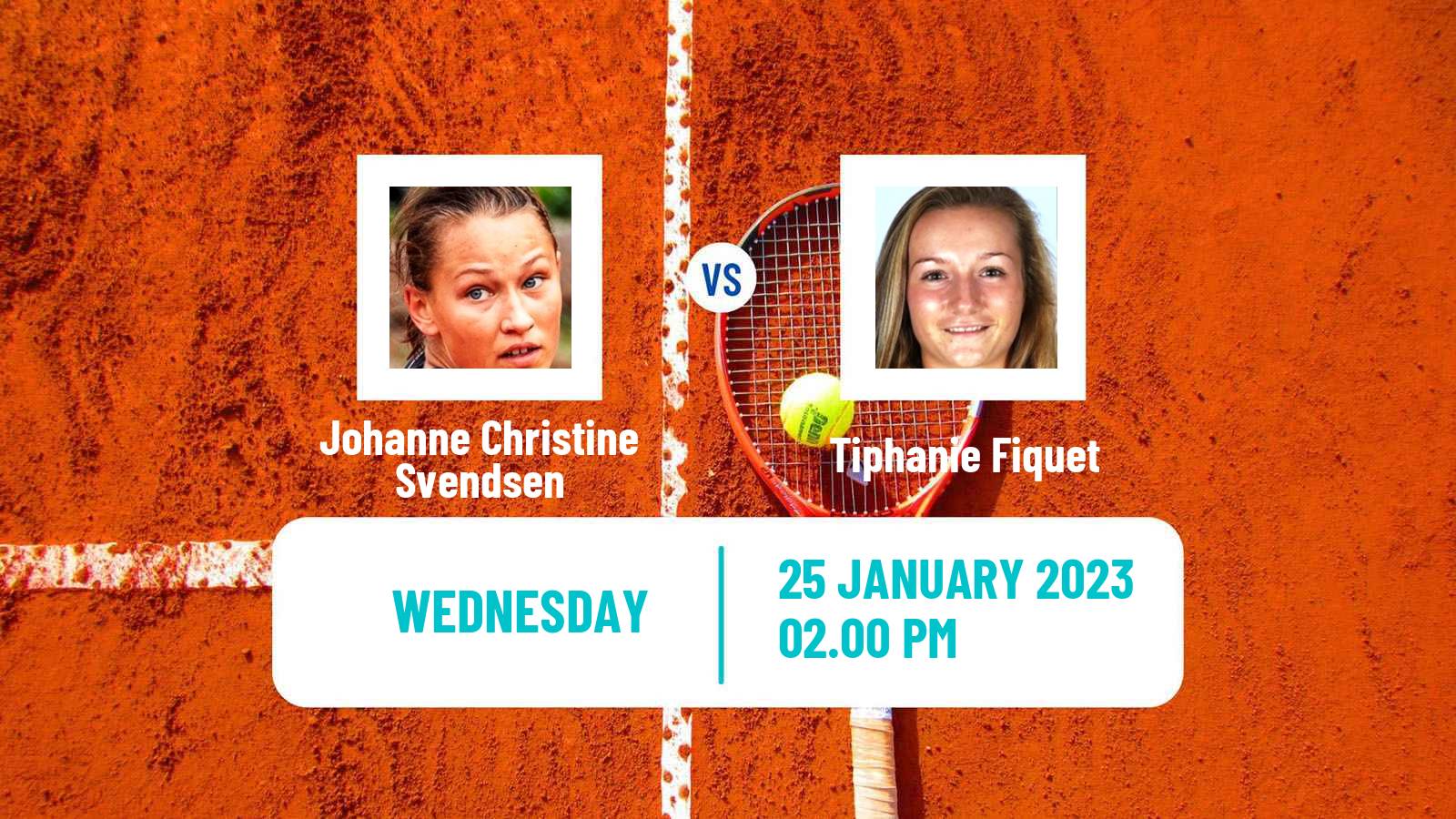 Tennis ITF Tournaments Johanne Christine Svendsen - Tiphanie Fiquet