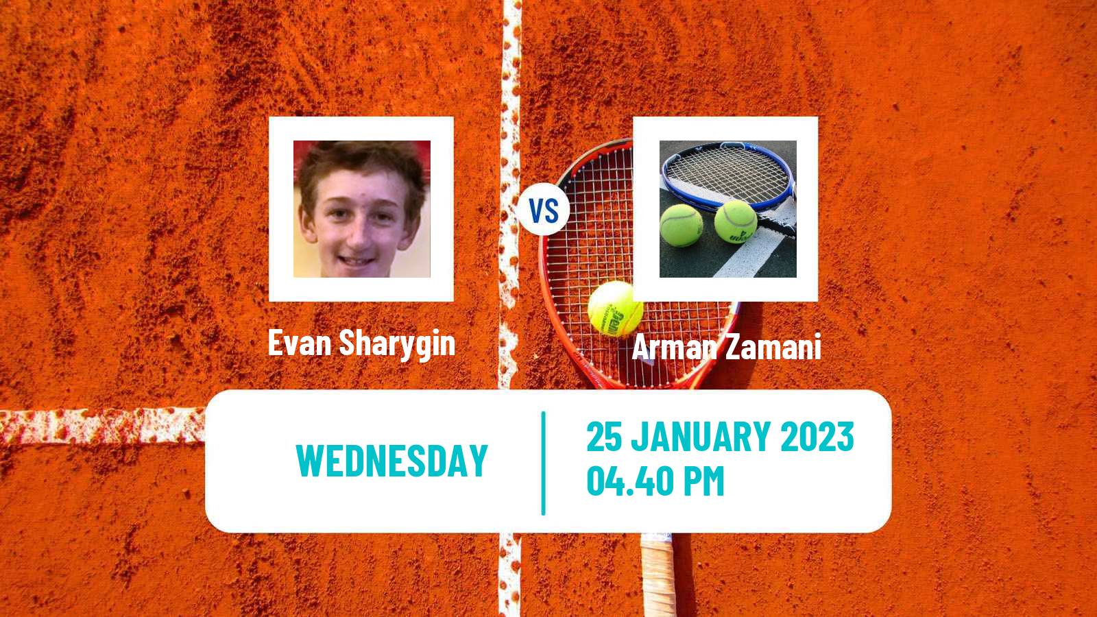 Tennis ITF Tournaments Evan Sharygin - Arman Zamani