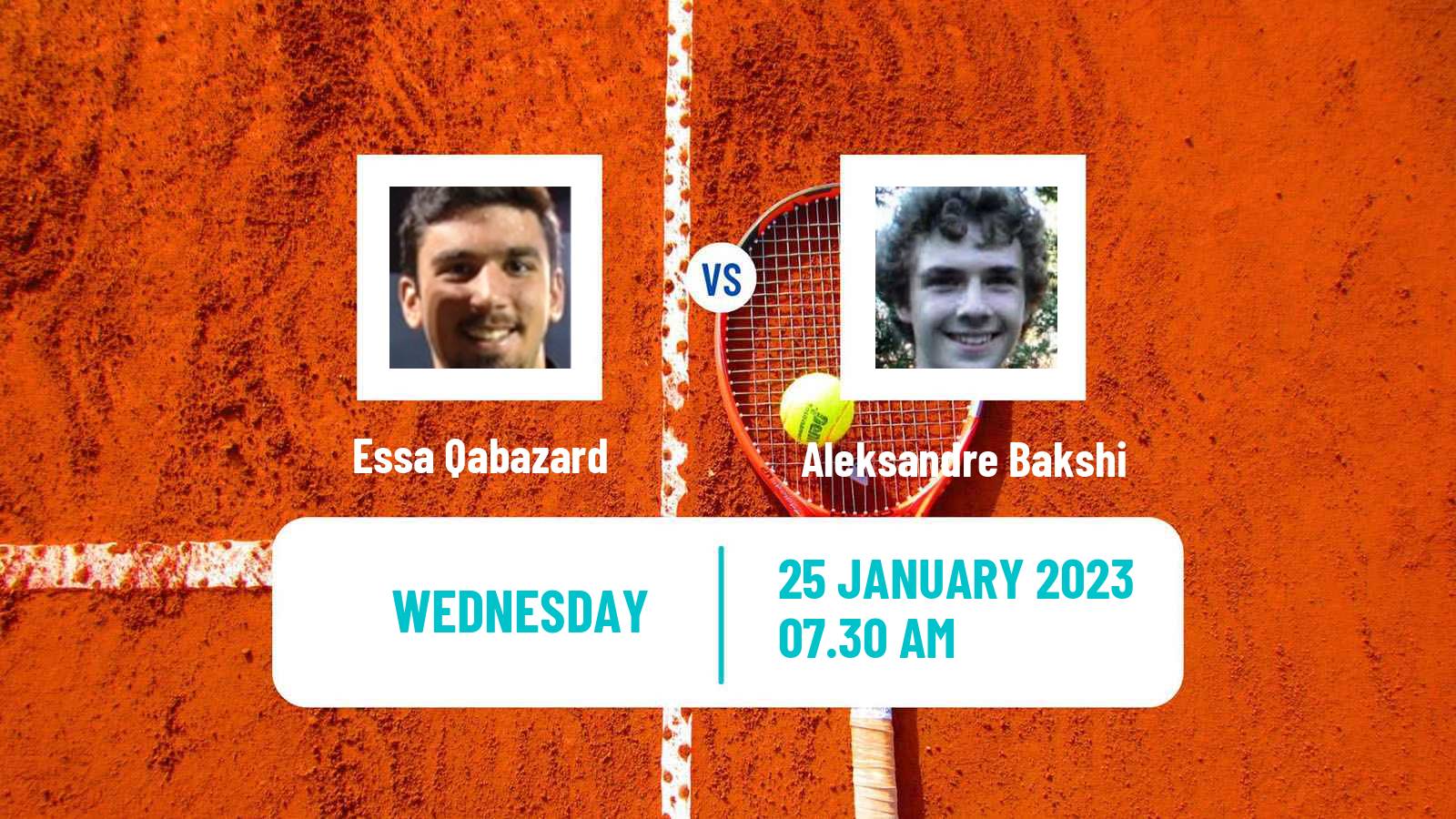 Tennis ITF Tournaments Essa Qabazard - Aleksandre Bakshi