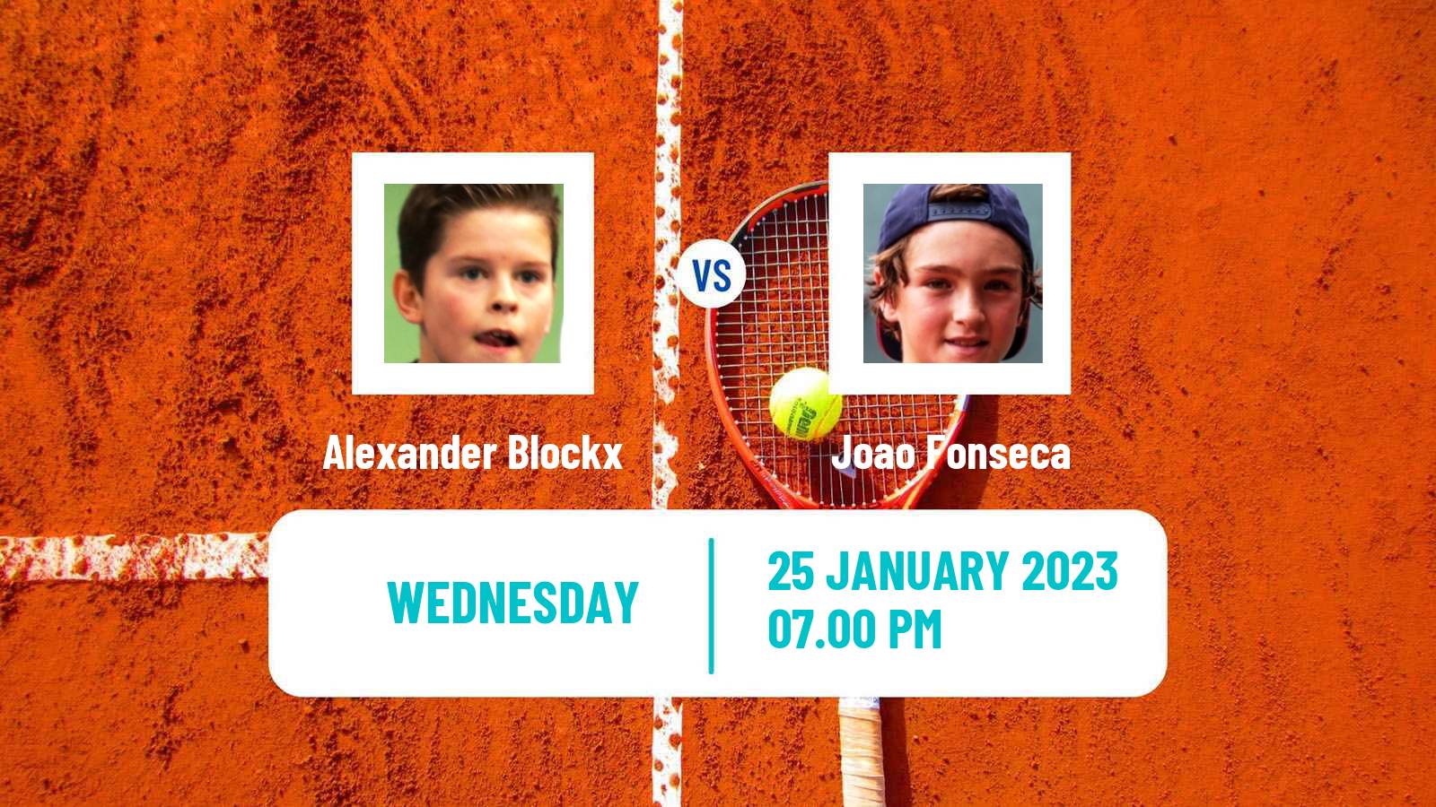 Tennis Boys Singles Australian Open Alexander Blockx - Joao Fonseca