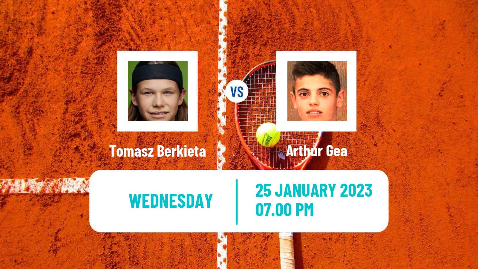Tennis Boys Singles Australian Open Tomasz Berkieta - Arthur Gea