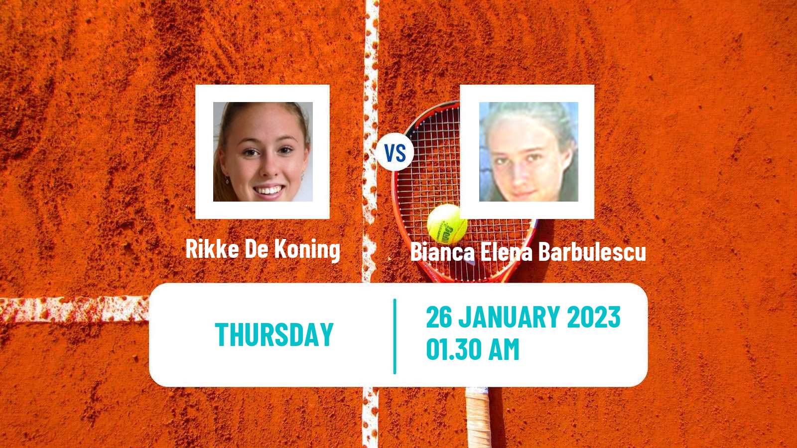 Tennis ITF Tournaments Rikke De Koning - Bianca Elena Barbulescu