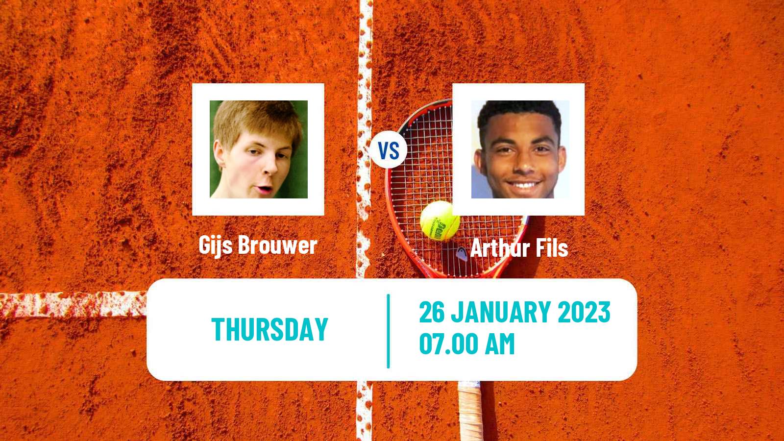 Tennis ATP Challenger Gijs Brouwer - Arthur Fils