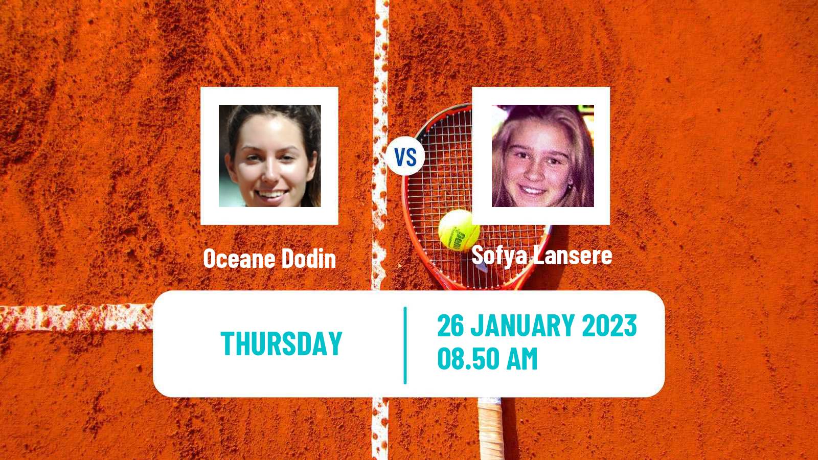 Tennis ITF Tournaments Oceane Dodin - Sofya Lansere