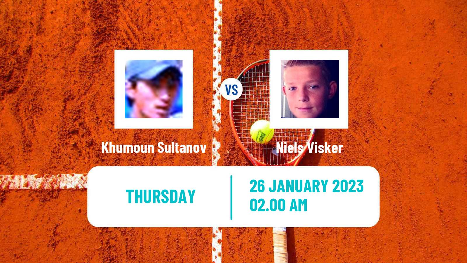 Tennis ITF Tournaments Khumoun Sultanov - Niels Visker