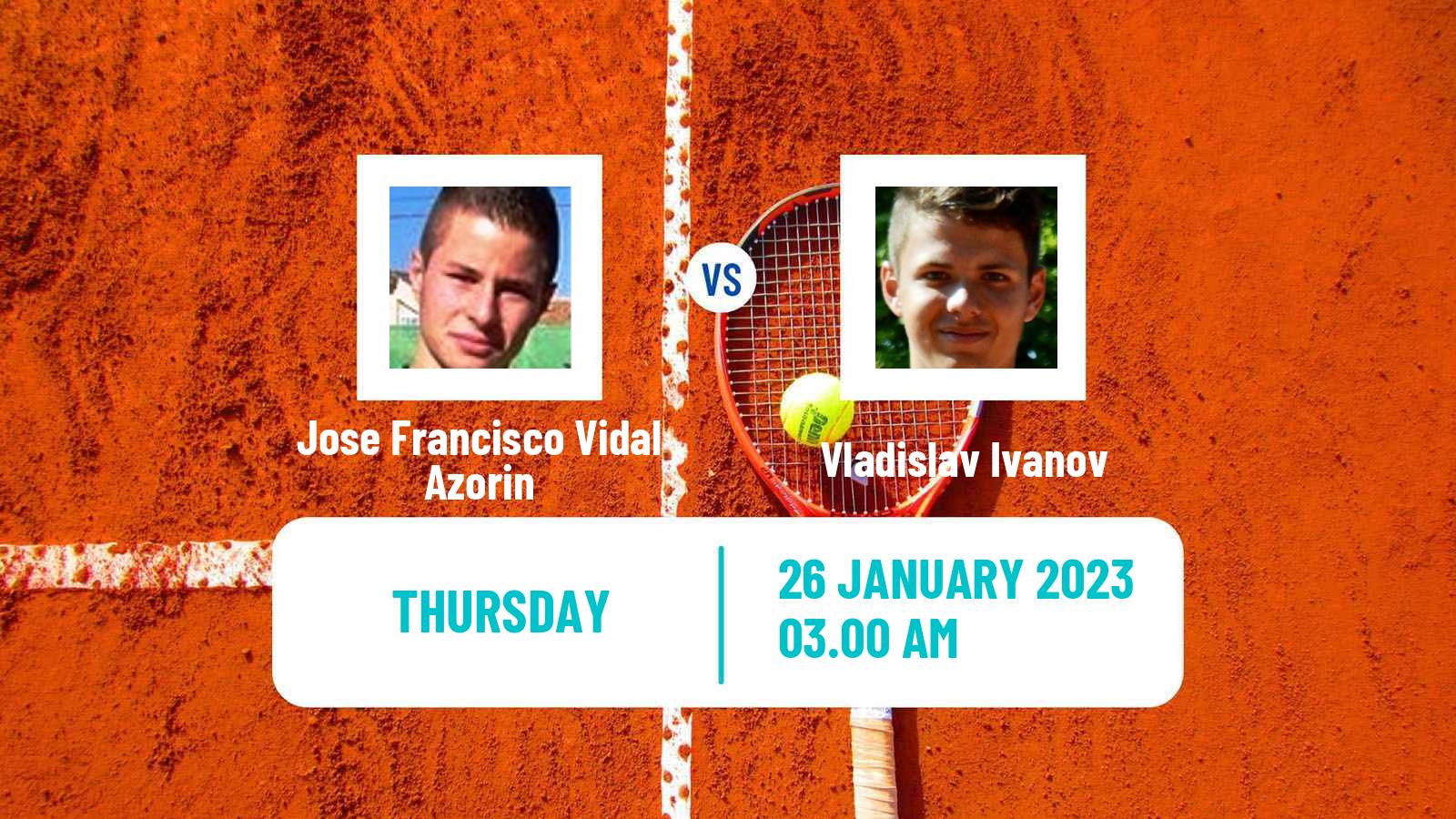Tennis ITF Tournaments Jose Francisco Vidal Azorin - Vladislav Ivanov