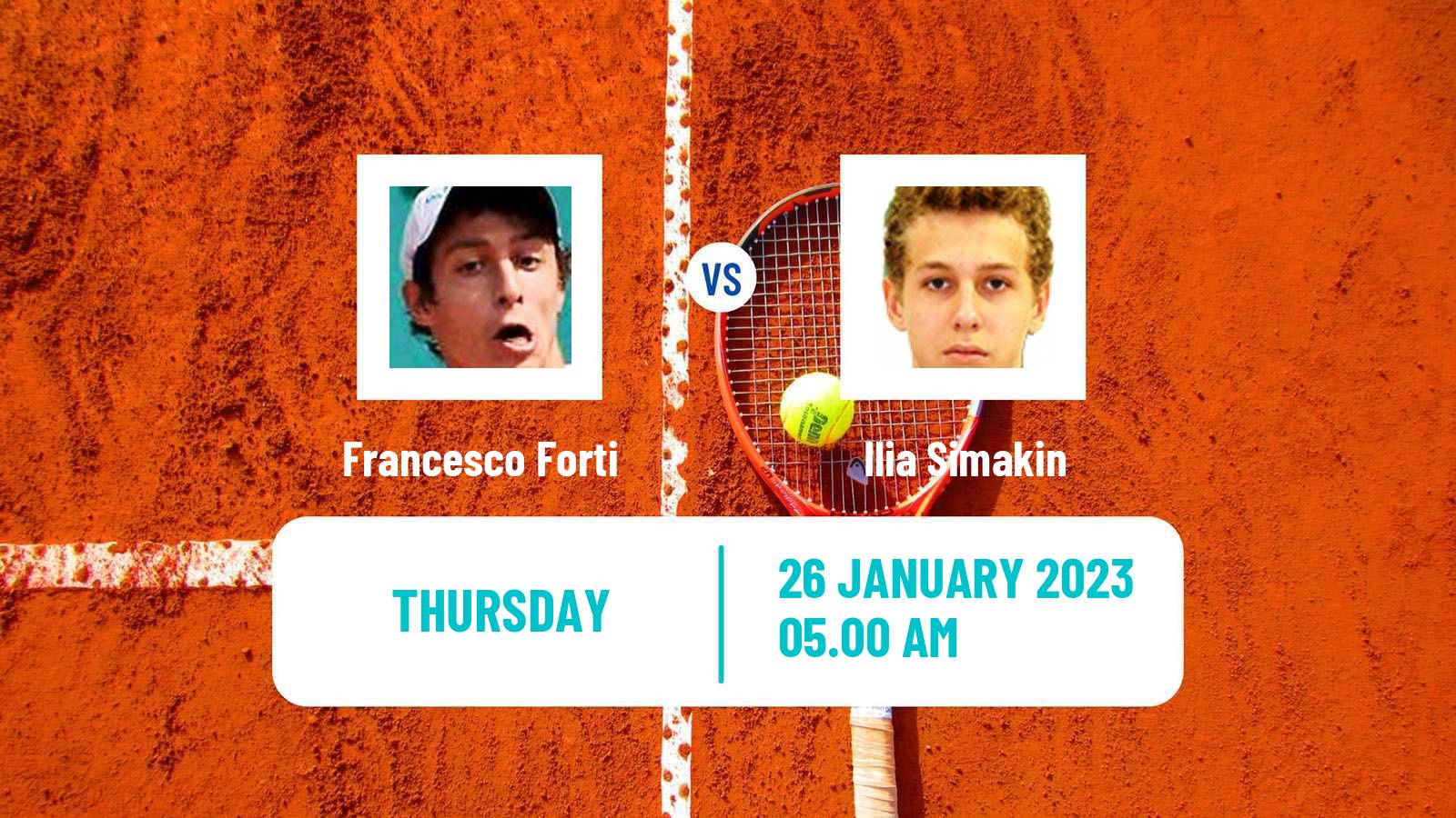 Tennis ITF Tournaments Francesco Forti - Ilia Simakin