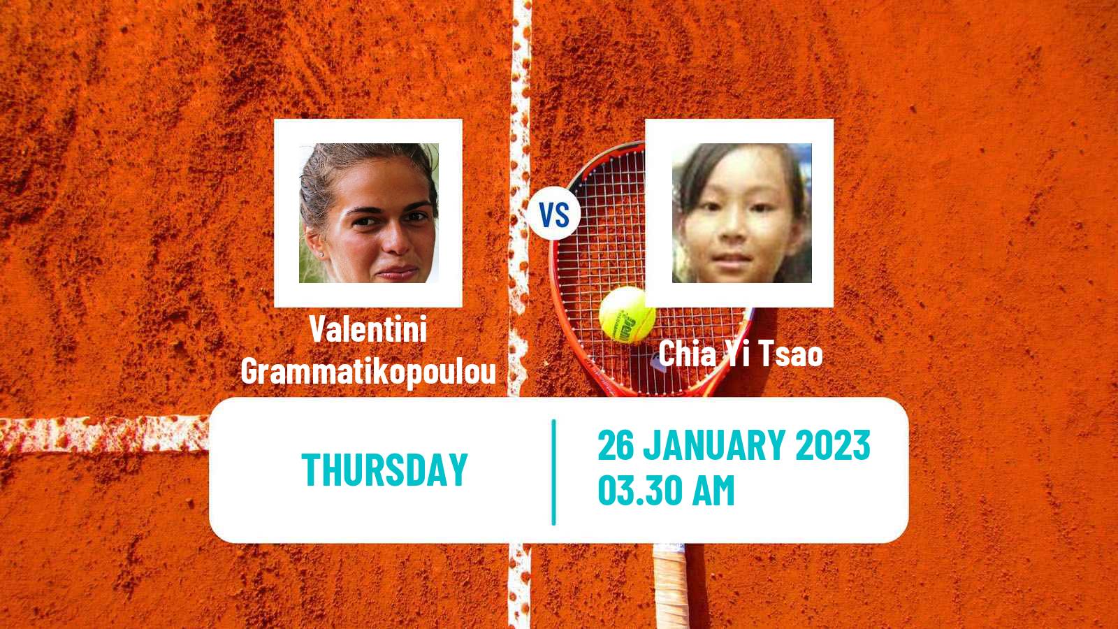 Tennis ITF Tournaments Valentini Grammatikopoulou - Chia Yi Tsao