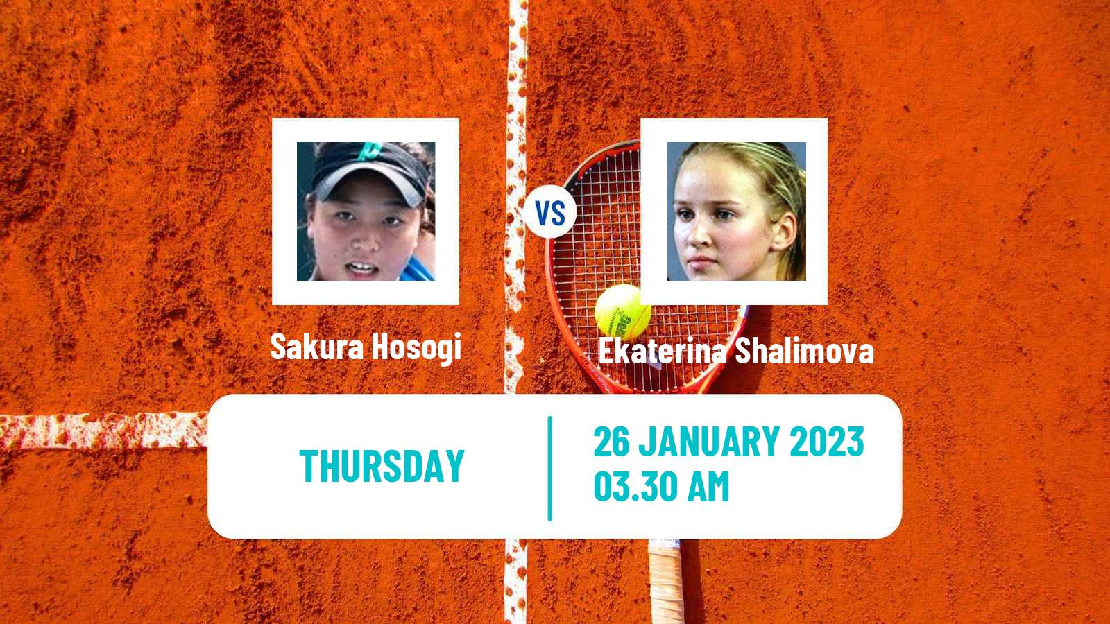 Tennis ITF Tournaments Sakura Hosogi - Ekaterina Shalimova