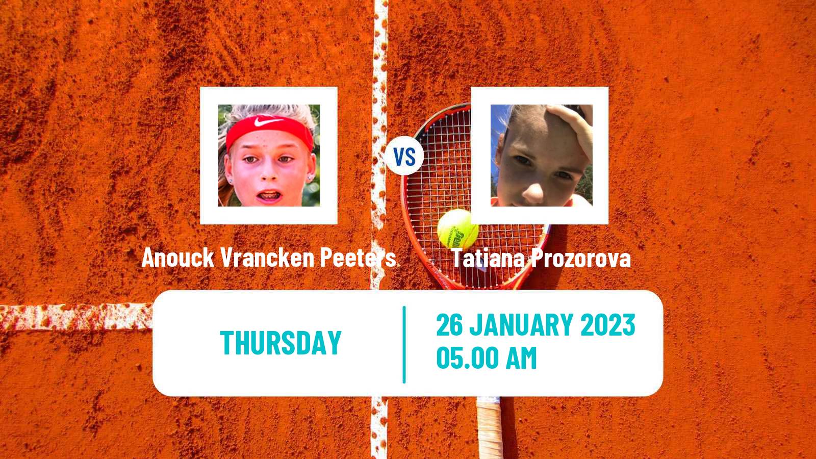 Tennis ITF Tournaments Anouck Vrancken Peeters - Tatiana Prozorova